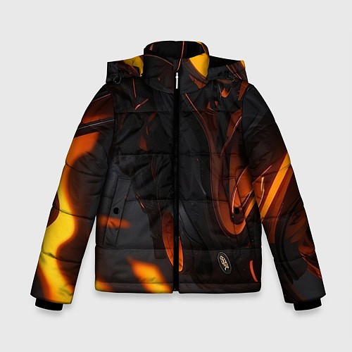 Зимняя куртка для мальчика Киберорёл / 3D-Черный – фото 1