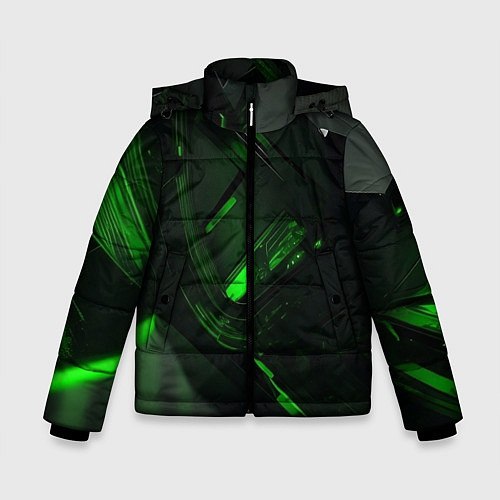 Зимняя куртка для мальчика Токсичная абстрактность / 3D-Черный – фото 1