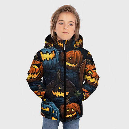 Зимняя куртка для мальчика Хэллоуин life / 3D-Красный – фото 3