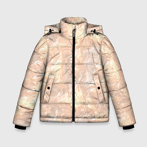 Зимняя куртка для мальчика Бежевый вихрь / 3D-Черный – фото 1
