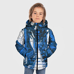 Куртка зимняя для мальчика Синяя комната киберпанк, цвет: 3D-черный — фото 2
