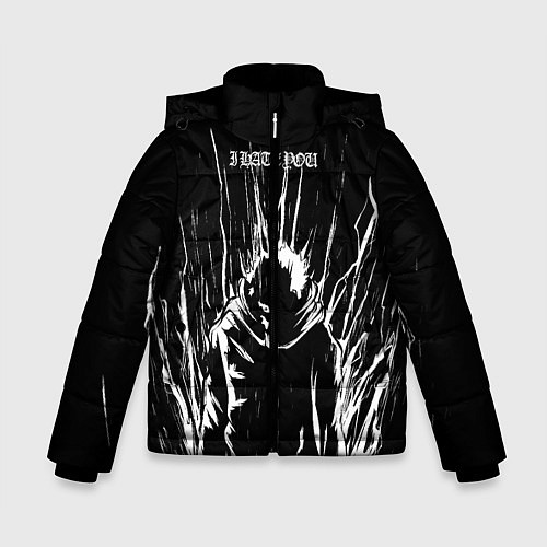 Зимняя куртка для мальчика Итадори в ярости - Магическая битва / 3D-Черный – фото 1
