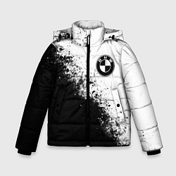 Куртка зимняя для мальчика BMW - black and white, цвет: 3D-светло-серый