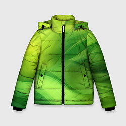 Куртка зимняя для мальчика Green lighting background, цвет: 3D-светло-серый