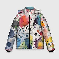 Зимняя куртка для мальчика Colorful blots - vogue - abstraction