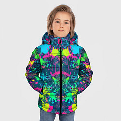 Куртка зимняя для мальчика Colorful blots - expressionism - vogue, цвет: 3D-красный — фото 2