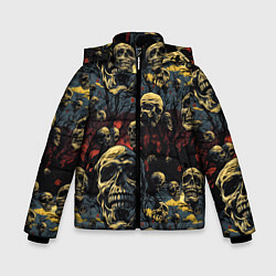 Куртка зимняя для мальчика Крик ужаса, цвет: 3D-красный