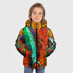 Куртка зимняя для мальчика Каскад красок, цвет: 3D-черный — фото 2