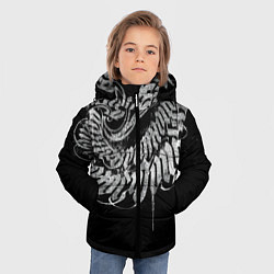 Куртка зимняя для мальчика Каллиграфическая спираль, цвет: 3D-черный — фото 2