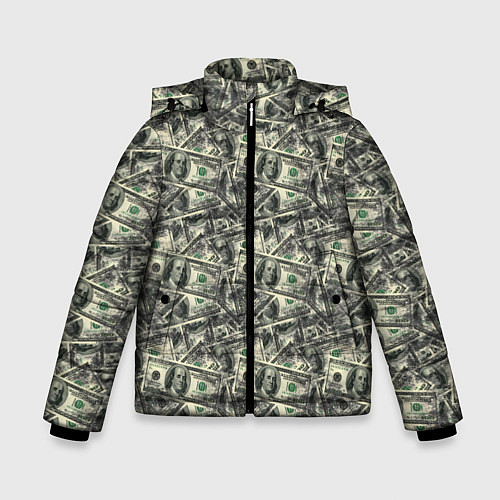 Зимняя куртка для мальчика Американские доллары / 3D-Черный – фото 1