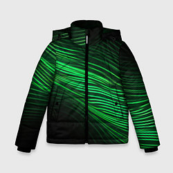 Зимняя куртка для мальчика Green neon lines