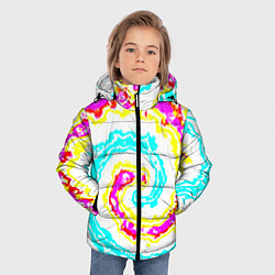 Куртка зимняя для мальчика Тай-дай триппи, цвет: 3D-светло-серый — фото 2