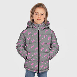Куртка зимняя для мальчика Паттерн - Барби и серый фон, цвет: 3D-красный — фото 2