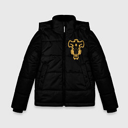 Куртка зимняя для мальчика Чёрный клевер - форма быка, цвет: 3D-черный