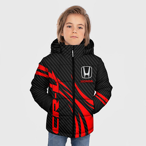 Зимняя куртка для мальчика Honda CR-V - красный и карбон / 3D-Красный – фото 3