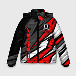 Куртка зимняя для мальчика Honda - CR-V - геометрия, цвет: 3D-светло-серый