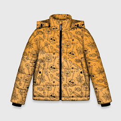 Куртка зимняя для мальчика Хэлчупики, цвет: 3D-черный