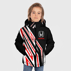 Куртка зимняя для мальчика Хонда - белый и красный, цвет: 3D-светло-серый — фото 2