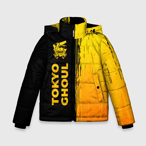 Зимняя куртка для мальчика Tokyo Ghoul - gold gradient: по-вертикали / 3D-Черный – фото 1