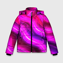 Зимняя куртка для мальчика Розовая объемная абстракция