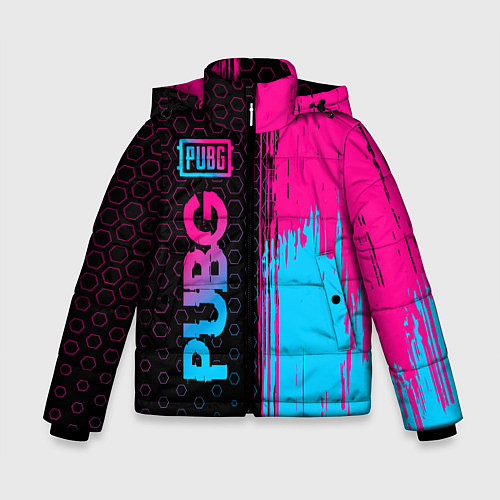 Зимняя куртка для мальчика PUBG - neon gradient: по-вертикали / 3D-Черный – фото 1