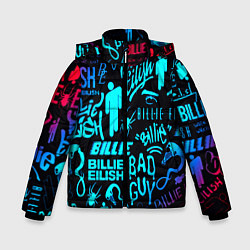 Зимняя куртка для мальчика Billie Eilish neon pattern