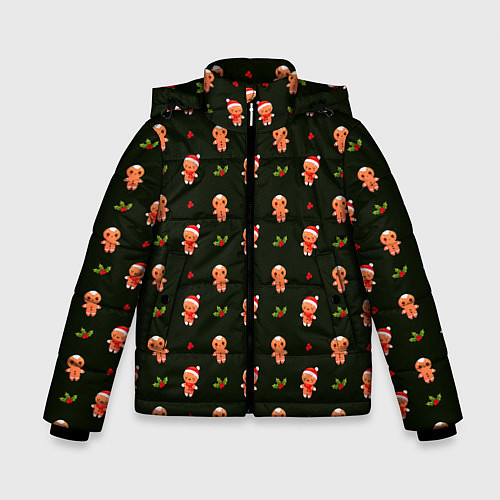 Зимняя куртка для мальчика Christmas cockies pattern / 3D-Черный – фото 1