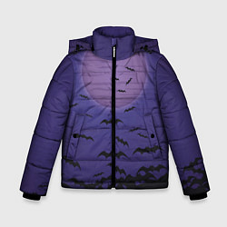 Куртка зимняя для мальчика Летучие мыши шабаш, цвет: 3D-черный