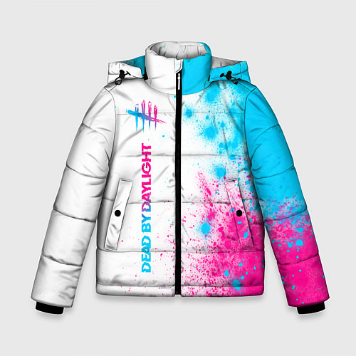 Зимняя куртка для мальчика Dead by Daylight neon gradient style: по-вертикали / 3D-Черный – фото 1