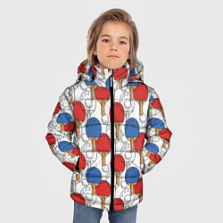 Куртка зимняя для мальчика Настольный теннис - ракетки, цвет: 3D-черный — фото 2