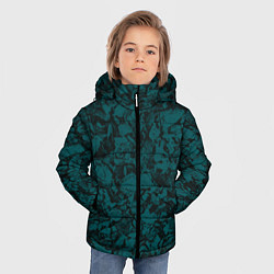 Куртка зимняя для мальчика Текстура каменная тёмно-зелёный, цвет: 3D-черный — фото 2