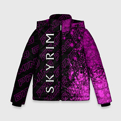 Куртка зимняя для мальчика Skyrim pro gaming: по-вертикали, цвет: 3D-черный