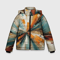 Куртка зимняя для мальчика Цветная абстракция - нейросеть, цвет: 3D-черный