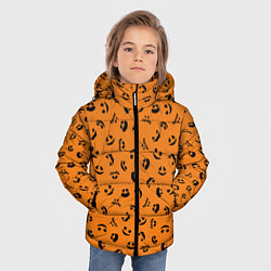 Куртка зимняя для мальчика Тыквенный узор, цвет: 3D-светло-серый — фото 2