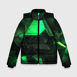 Куртка зимняя для мальчика Геометрические фигуры, цвет: 3D-черный