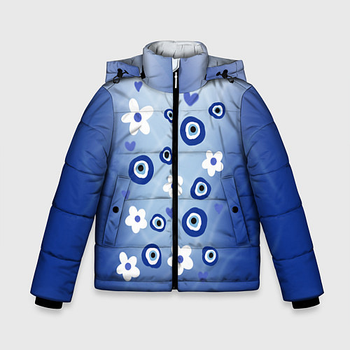 Зимняя куртка для мальчика Незабудка / 3D-Черный – фото 1