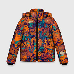 Куртка зимняя для мальчика Осенняя ностальгия, цвет: 3D-красный