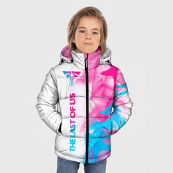 Куртка зимняя для мальчика The Last Of Us neon gradient style по-вертикали, цвет: 3D-черный — фото 2