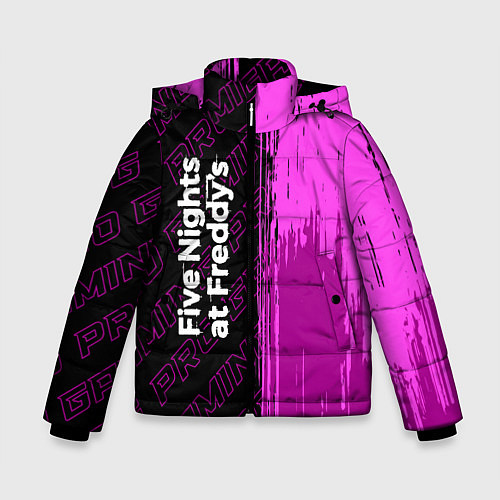 Зимняя куртка для мальчика FNAF pro gaming по-вертикали / 3D-Черный – фото 1
