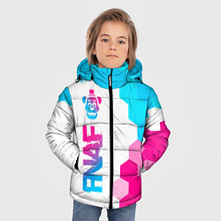 Куртка зимняя для мальчика FNAF neon gradient style по-вертикали, цвет: 3D-черный — фото 2