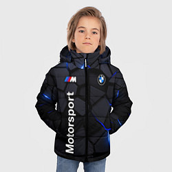 Куртка зимняя для мальчика BMW Motorsport - плиты с эффектом свечения, цвет: 3D-черный — фото 2