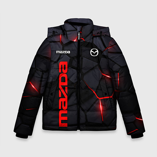 Зимняя куртка для мальчика Mazda - плиты с эффектом свечения / 3D-Черный – фото 1