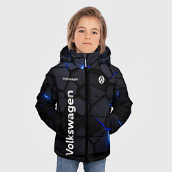 Куртка зимняя для мальчика Volkswagen - плиты с эффектом свечения, цвет: 3D-черный — фото 2