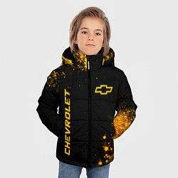 Куртка зимняя для мальчика Chevrolet - gold gradient вертикально, цвет: 3D-черный — фото 2