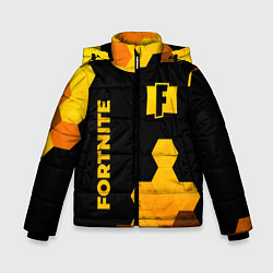 Куртка зимняя для мальчика Fortnite - gold gradient вертикально, цвет: 3D-черный
