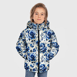 Куртка зимняя для мальчика Гжель узор паттерн, цвет: 3D-красный — фото 2