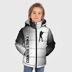 Куртка зимняя для мальчика Counter Strike glitch на светлом фоне вертикально, цвет: 3D-черный — фото 2