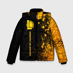 Куртка зимняя для мальчика League of Legends - gold gradient по-вертикали, цвет: 3D-черный