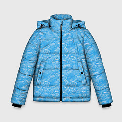 Куртка зимняя для мальчика Зимний снежный паттерн, цвет: 3D-светло-серый