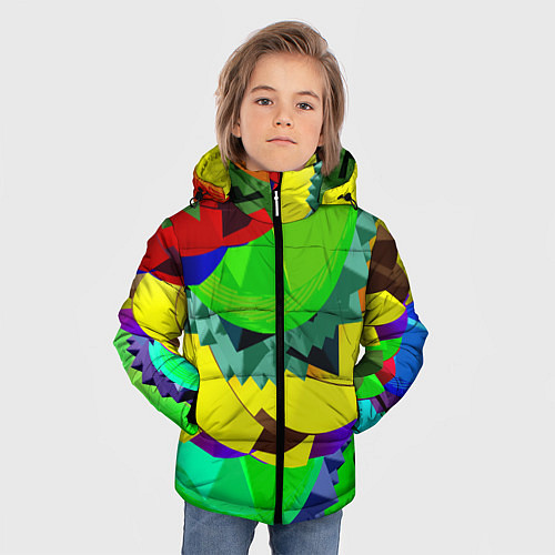 Зимняя куртка для мальчика Пластиковый хаос / 3D-Красный – фото 3